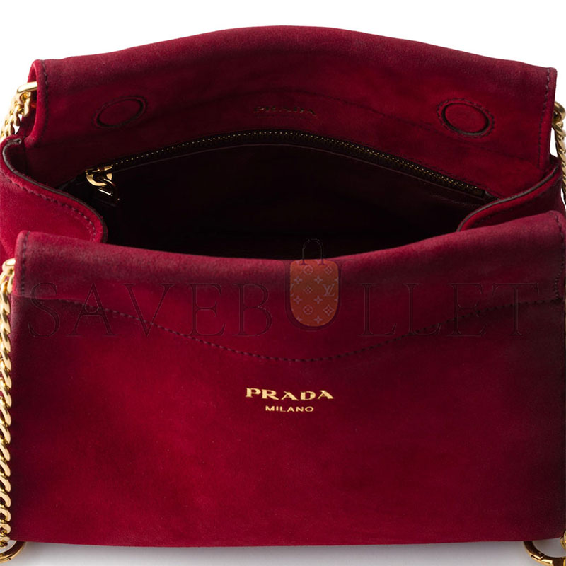 Pra*a enchaÎnÉ mini suede bag 1bc263 (22*18*11.5cm)